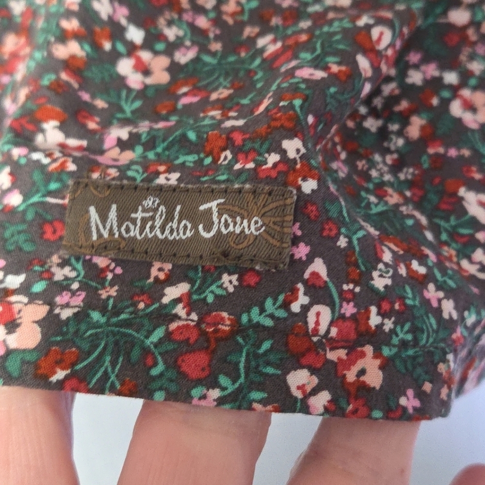Matilda Jane S Olive Green Fabulous Floral Dress Midi Boho - Picture 4 of 8